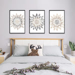 Set of 3 Canvas Print | Flower | Living Room Decor (No. 13)