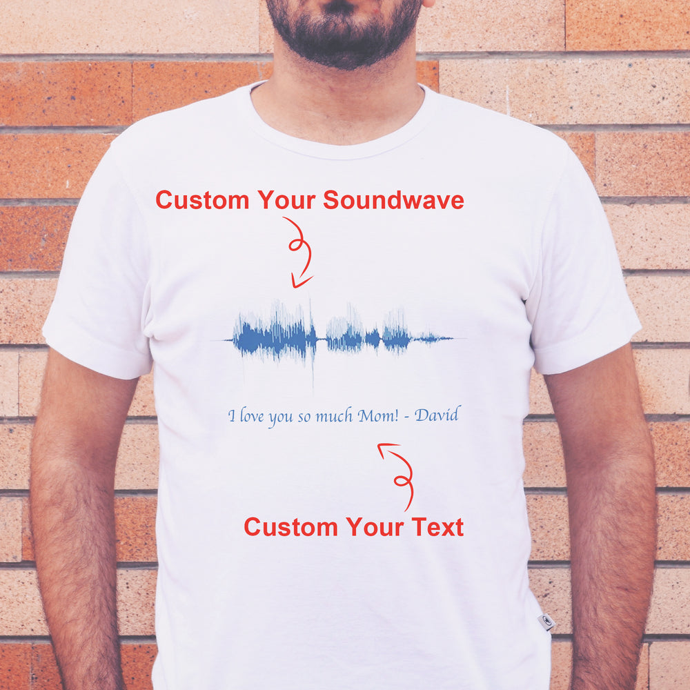 Turn your own voice and text into a visual artwork on T-shirt (No. 30)