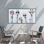 Single Canvas Print Giraffe Family | Living Room Decor (No. 16)